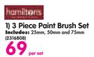 Hamiltons 3 Piece Paint Brush Set-Per Set