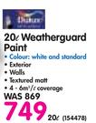 Dulux 20Ltr Weatherguard Paint