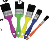 Academy 5 Pack Paint Brush Set-Per Set