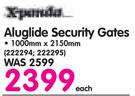 Xpanda Aluglide Security Gates-1000mm x 2150mm