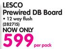Lesco Prewired 12 Way Flush DB Board-Per pack