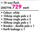 Lesco Prewired 18 Way Flush DB Board-Per pack
