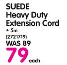 Suede Heavy Duty Extension Cord 5m-Each