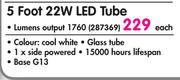 5 Foot 22W LED Tube-Each