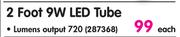 2 Foot 9W LED Tube