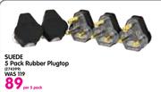 Suede 5 pack Rubber Plugtop-Per 5's pack