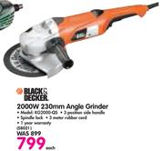 Black & Decker 2000W 230mm Angle Grinder KG2000-QS-Each