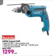 Makita 680W Impact Drill HP1640-Each