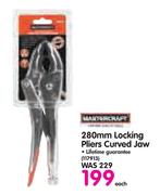 Mastercraft 280mm Locking Pliers Curved Jaw-Each