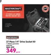 Mastercraft 27-Piece 1/4" Drive Socket Kit-Per Kit