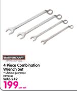 Mastercraft 4-Piece Combination Wrench Set-Per Set