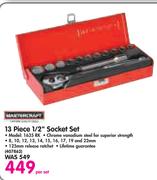 Mastercraft 13-Piece 1/2" Socket Set 1635RK-Per Set