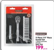 Mastercraft 11-Piece 1/4" Piece Socket Set-Per Set