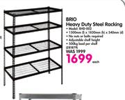 Brio Heavy Duty Steel Racking RHD-002-1500mm(l)x1830mm(h)x540mm(d)