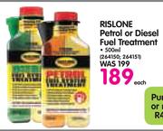 Rislone Petrol Or Diesel Fuel Treatment-500ml-Each