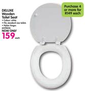Deluxe Wooden Toilet Seat