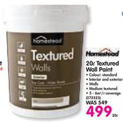 Homestead 20Ltr Textured Wall Paint