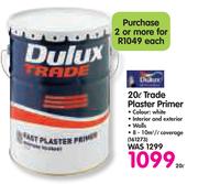 Dulux 20Ltr Trade Plaster Primer