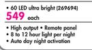 Urban Solar LED Solar Security Light-Each
