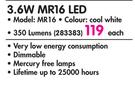 Osram 3.6W MR16 LED-Each