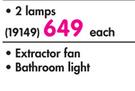 Eurolux 2 Lamp Bathroom Heater