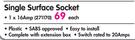 Lesco Single Surface Socket-1x16Amp