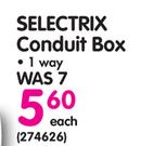 Selectrix 1 Way Conduit Box-Each