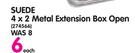 Suede 4x2 Metal Extension Box Open-Each