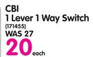 CBI 1 Lever 1 Way Switch-Each
