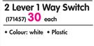 CBI 2 Lever 1 Way Switch-Each