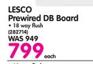Lesco Prewired DB Board-Each