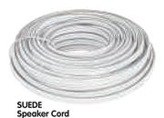 Suede 10m Speaker White Cord