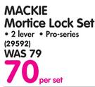 Mackie Mortice 2 Lever Lock Set