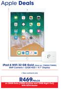 Apple iPad 6 WiFi 32GB Gold-On 20GB Data 