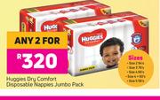 Huggies Dry Comfort Disposable Nappies Jumbo Pack-For Any 2