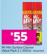 Mr Min Surface Cleaner Value Pack Assorted-2 x 300ml Per Pack