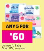 Johnson's Baby Soap Assorted-For Any 5 x 175g