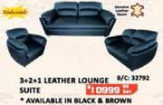 3+2+1 Leather Lounge Suite