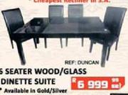 6 Seater Wood/Glass Dinette Suite