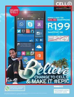 Cell C : Believe (12 Dec - 31 Jan 2015), page 1