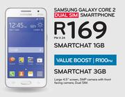 Samsung Galaxy Core 2 Dual Sim Smartphone-Smartchat 1GB