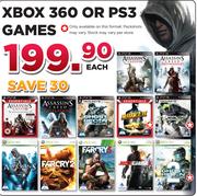 X Box 360 or PS3 Games-Each