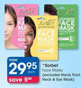 Sorbet Face Masks Each