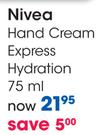 Nivea Hand Cream Express Hydration-75ml Each