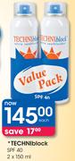 Techniblock SPF 40-2x150ml Each