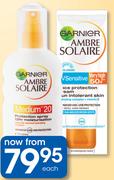 Garnier Ambre Solaire SPF 50 Face-75ml Each
