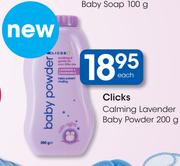 Clicks Calming Lavender Baby Powder-200g