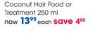 Black Chic Coconut Hair Food Or Treatment-250ml Each