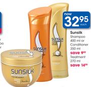 Sunsilk Shampoo-400ml Or Conditioner-350ml Or Treatment-270ml Each