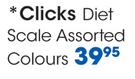 Clicks Diet Scale Assorted Colours-Each
